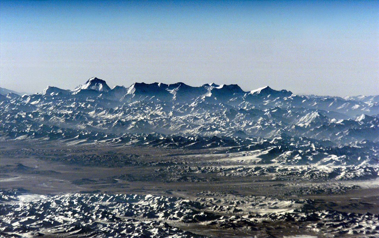 Nasa Dhaulagiri ISS001-E-6765 Nasa photo of the Dhaulagiri Himal from the northwest.